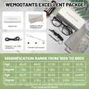 Large Reading Glasses Women Trendy Thick Square Readers 1.0 1.25 1.5 1.75 2.0 to 4.0 5.0 6.0 Spring Hinge (Slim Rim-black)