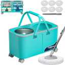 RinseWise Easy-Use Gen 2 Mop Bucket, Clean/Dirty Water Separation, Blue