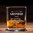 Grandad Definition Whiskey Glass - Grandad Whiskey Glass - Father's Day Gift - Whiskey Gifts For Him - Pregnancy Reveal Gift - Birthday Day Gift For Grandad - Gift For Husband, 11oz, Transparent