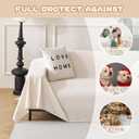 MYSKY HOME White Couch Covers, Sofa Covers for 3 Cushion Couch Sofa Pet Friendly, Dog Couch Cover Furniture Protector Cover, Non Slip Soft Sofa Cover, Sofa Covers Washable, 91" x 118"