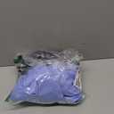 4 Piece Workout Sets for Women Seamless Ribbed High Waist Yoga shorts with Sports Bra Outfits (Medium, Navy Blue/Lake Blue)