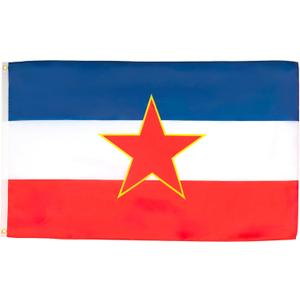 AZ FLAG - Yugoslavia Flag - 3x5 Ft - 100D Polyester Yugoslavian Banner with Two Metal Grommets - Fade Resistant - Vivid Colors - 3' x 5' Feet - 150x90 Cm