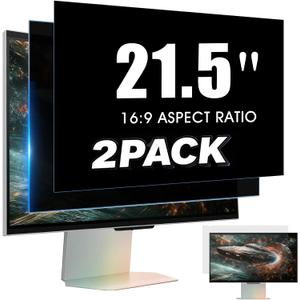 2 x 2 Pack 21.5 Inch Computer Privacy Screen Filter for 16:9 Widescreen Monitor