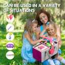 Carrying Case Travel Felt Bag Compatible with Toniebox 1/2 Audio Player Starter Set and Tonies Figurine (Gray+Purple)