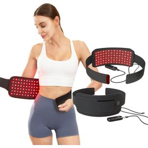 Near Infrared Light Therapy Device, Red Light Therapy Belt, for Back Shoulder Waist Muscle Pain Relief Improve Circulation Wearable Wrap Deep Therapy Pad with Auto Off Timer