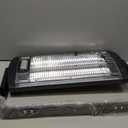 Comfort Zone CZQTV5M 750/1,500-Watt Ceiling Mounted Dual Quartz Radiant Heater with 90-Degree Adjustable Tilt, Metal Safety Grille, Overheat Protection (Hardware Included), Black