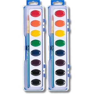 Mr. Pen- Washable Watercolors, 2 Pack, 8 Colors with Paint Brush, Watercolor Paint Set, Water Color Painting Kids, Watercolors for Kids and Adults