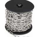 50ft Hanging Chain,304 Stainless Steel Chain, 1/16" Jack Chain, Metal Chains are Customizable for Hanging Bird Feeders/Dog Leashes/Signs & DIY Projects(1.5mm with Spool)