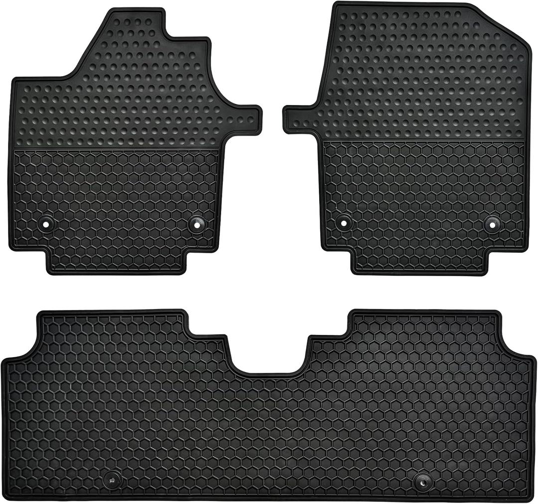 Car Floor Mats Custom Fit for Kia EV6 2025 2024 2023 2022 Odorless Washable Heavy Duty Rubber (All Weather) Floor Liners Black