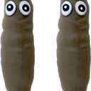 2 Pack Novelty Sensory Poo Shape Stress Relief Stretchy Fidget Toy, Brown Fool Tricky Prank Poop Joke Autism Toys & Party Favors for Kids and Adults