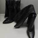 Knee High Boots for Women - 
slouchy heeled knee high boots in black
 (8.5, Black)