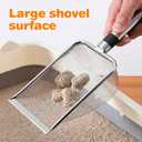 Abaodam Stainless Steel Litter Scoop, Metal Cat Litter Scooper Sifter with Fine Mesh, Deep Shovel for Easy Sifting Cleaning, Pooper Scooper for Pets
