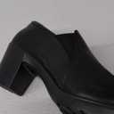 DREAM PAIRS Women's Low Chunky Block Heels Pumps Comfortable Slip-on Heeled Loafers Dress Work Shoes for Office Business (8, Black)