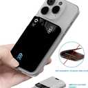 2 x Magnetic Wallet with Stand for iPhone 16/15/14/13/12 Series - Vegan Leather Card Holder RFID Blocking Holds 4 Cards Strong Magnetic Lock Lightweight Kickstand Phone Wallet(Black)