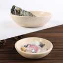 Koville Italian Travertine Incense Holder, 6" Incense Holders for Sticks, Sturdy Incense Burner Ash Catcher, Ideal for Meditation, Relaxing, Easy to Clean