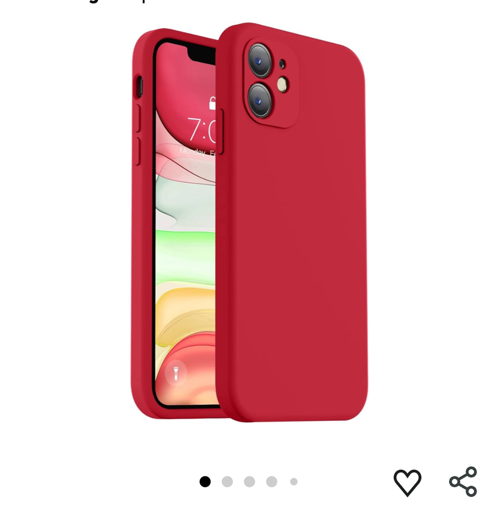 Vooii Compatible with iPhone 11 Case, Upgraded Liquid Silicone with [Flat Edges] [Camera Protection] [Soft Anti-Scratch Microfiber Lining] Phone Case for iPhone 11 6.1 inch - Red