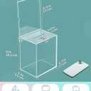 Uniclife Tall Acrylic Donation Box for Fundraising, Clear Suggestion Box with Slot and Lock, Ballot Boxs with Sign Holder, Plastic Storage Container for Voting Charity Tip Collection, 6.7" x 5" x 8"
