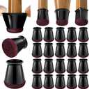 BUMACO Chair Leg Floor Protectors Chair Leg Protectors for Hardwood Floors Silicone Pads Covers to Protect Floors Black-20 Pcs Universal XS (8/16"-15/16")