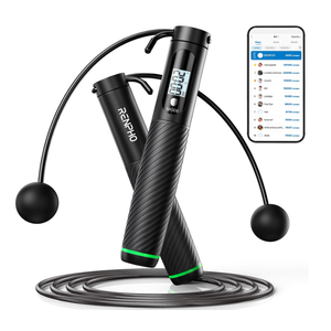 RENPHO Cordless Jump Rope, Weighted Jump Rope with Counter, Jump Ropes for Fitness, Smart Skipping Rope for Crossfit, Gym, Burn Calorie, APP Data Analysis, at-Home-Workout for Women Men Adult Kids