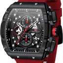 AIMES Watch Wristwatch for Men Fashion Casual Cool Big Dial Watch Luminous Waterproof Sport Analog Quartz Business Mens Watches Silicon Strap Dress Watch