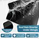 3 pcs Rain Diverter for Roof, 39 Inch Powder Coated Roof Rain Diverter with Nails, Rainwater Splash Guard for Shingle Roofs, Doorways, Windows, Chimneys and Roof Vents, Weatherproof Protection