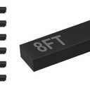 8FT Rectangular Cable Railing Handrail, Black Stainless Steel Handrail with Nylon End Caps for Deck Stair Railing System, 8' Flat Top Cuttable Deck Cable Rail Post System, RG01-H