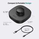 Travel-Friendly Smart Ring Charger, Compatible with Ring Gen3 Charger Size 8, Fast and Safe Charging with USB-C Cable (Black) - Essential for Smart Ring Users