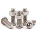 M6-1.0 x 25mm Button Torx Drive Head Machine Screws with Stainless Steel Hex Nuts, Torx with Pin Tamper Resistant Security Screws, 304 Stainless Steel 18/8, 20 Sets