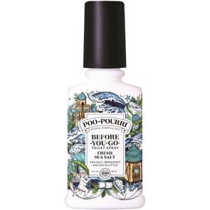 Poo-Pourri Before-You-Go Toilet Spray, Fresh Sea Salt, 4 Fl Oz, Up to 200 Uses, Bathroom Odor Deodorizer, Plant-Based with Essential Oils, for Home or Work, Sea Salt, Bergamot & Eucalyptus Scent
