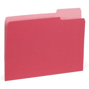 100 Blue Summit Supplies Red File Folders - Two-Tone Red Folders Letter Size with 1/3 Cut Tabs, Durable 11pt Paper, Holds Letter Size Documents, Red Folders Bulk