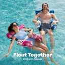 SLOOSH Inflatable Pool Floats Adult,2 Packs Floating Lounge Chairs,Blow up Pool Noodles for Adult Heavy Duty, Floating Chair for Party Summer Water Beach Lake Fun