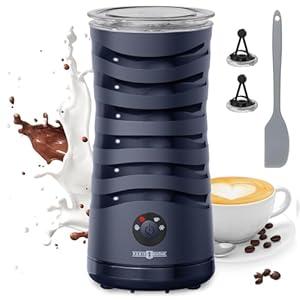 Milk Frother, Paris Rhône 4-in-1 Milk Steamer and Frother, Hot & Cold Foam Milk Warmer with Temperature Control, Auto Shut-Off Frothers for Coffee, Latte, Cappuccino, Macchiato