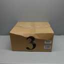 Large Cat Litter Box with High Sides, Open Top, Includes Scoop, 19 x 15 x 11.75 inches, Grey/Beige