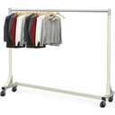 Simple Houseware Industrial Grade Z-Base Garment Rack, 500lb Load with 63 Inches Extra Long Bar, Gray