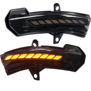 HIGH FLYING for Chevy Chevrolet Blazer 2019-2026 Car LED Side Mirrors Sequential Dynamic Turn Signal Lights Indicator Set of a Pair Smoked Black