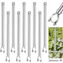 Hicarer 9 Pcs 1-3/8" Chain Link Fence Post Extender 25 Inch Fence Extension Height Galvanized Chain Link Fence Extension for Privacy and Dogs(Sliver)