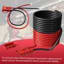 HUATOL 14 FT 2AWG Quick Disconnect Winch Power Cable, 2 Gauge 2 AWG Copper Wiring, Quick Connect and Disconnect Cables Heavy Duty Battery Wiring Kit.