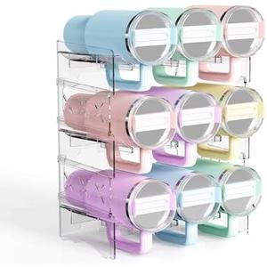 Reusable Stackable with Handle Compartment Water Bottle Tumbler Organizer for Stanley 40oz with Handle Cup, Larger Holder Stanley Cup Accessories for Pantry, Cabinet & Kitchen Organization and Storage