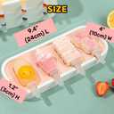 Cartoon Shape Popsicles Molds 3Pcs Cute Ice Cream Mold Maker Easy-Release Homemade Ice Pop Tray Silicone with Lid & Stick (Ice Cream+Fruit+Cartoon)