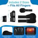 Finger Splints (4 Pcs)  2 Large and 2 Small Splints with Metal Support for Arthritis, Trigger Finger Relief, and Sprain Recovery for Middle, Index, Ring, and Pinky Fingers (Black)