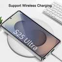 Magnetic for Samsung Galaxy S25 Ultra Leather Case,[Compatible with Wireless Charging] Business Luxury PU Leather Shockproof Protective Slim Phone Cover for Samsung Galaxy S25 Ultra(Beige)