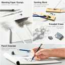 Shuttle Art 103 PCS Drawing Kit, Professional Drawing Supplies with Sketch, Charcoal, Colored, Graphite, Pastel Pencils & Sticks, Complete Drawing Tools and Paper Pads in Zipper Case for Artists&Kids