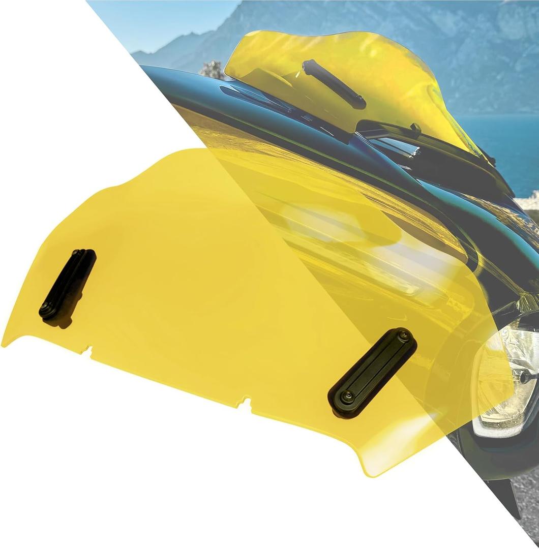 Motorcycle Windshields Windscreen Wind Splitter Fit for Harley CVO Street Glide Ultra FLHRXSE FLHX FLHXU 2023.5-2025 (Yellow)