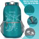 ZOMAKE Ultra Lightweight Hiking Backpack 20L, Packable Small Backpacks Water Resistant Daypack for Women Men(Lake Green)
