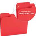 100 Blue Summit Supplies Colored File Folders Letter Size with 1/3 Cut Tabs, Assorted Colored Folders, Durable 11pt Paper, Colorful File Folders for Files, Multi Color File Folders, Reinforced Tabs