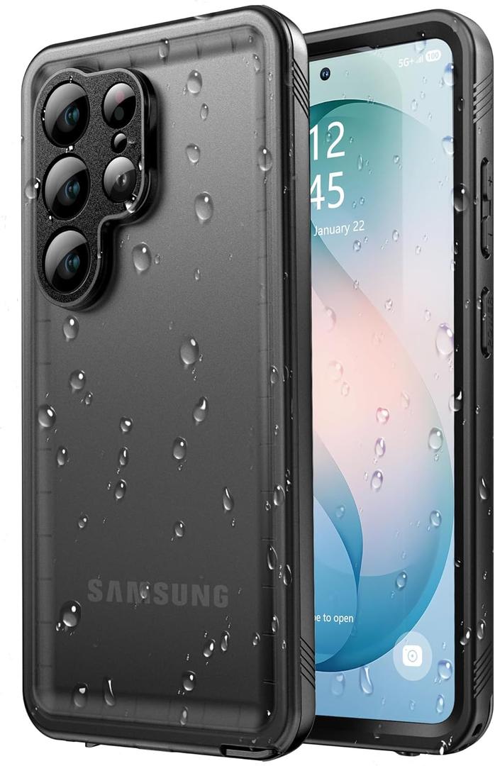 SPORTLINK for Samsung Galaxy S26 Ultra Case, IP68 Waterproof Dustproof Military 360 Full Body Heavy Duty Shockproof Protective with Camera Screen Protector S 26 Phone Front Back Cover 6.9" Black