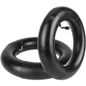 10 x 3.0/255 x 80 10″ Heavy Duty Butyl Rubber Inner Tube w/ 90° Bent Schrader Valve Replacement for Kugoo M4 Pro, kukirin g2 max, kukirin g3 pro Electric Kick Scooter Wheel Tire Parts Tyre (2)