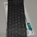 Nillkin Foldable Bluetooth Keyboard with Touchpad & Number Pad, Portable Bluetooth Keyboard with Full Size Keys, Pocket-Sized Wireless Travel Keyboards for iPad, Smartphone, Tablet and Laptop Black