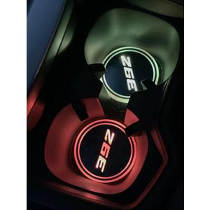 2PCS Rechargeable 392 Ambient Led Light Car Cup Holder Coaster Mat with LDR and Accelerometer for Dodge Challenger Charger SRT RT Ram and Jeep Wrangler Rubicon