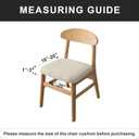 Genina Seat Covers for Dining Room Chair Seat Slipcovers Kitchen Chair Covers (Beige, 6 Pcs)